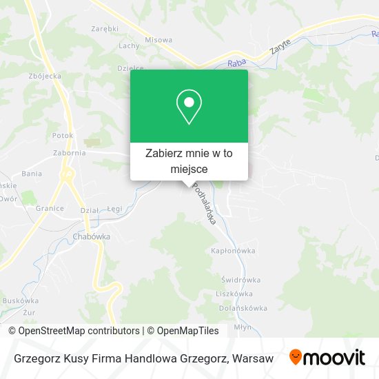 Mapa Grzegorz Kusy Firma Handlowa Grzegorz