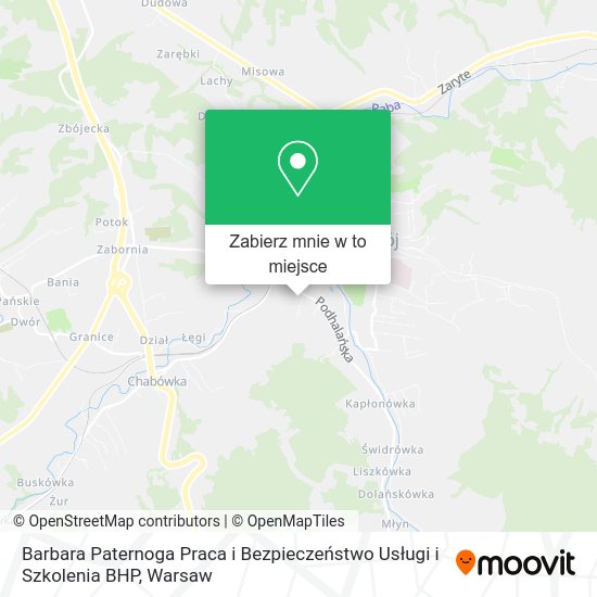 Mapa Barbara Paternoga Praca i Bezpieczeństwo Usługi i Szkolenia BHP