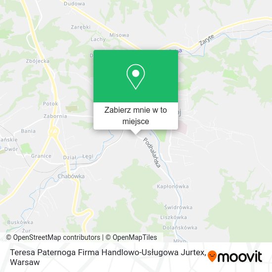 Mapa Teresa Paternoga Firma Handlowo-Usługowa Jurtex