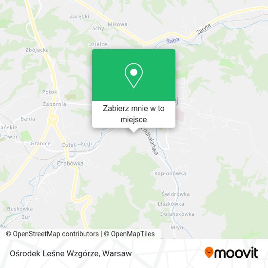 Mapa Ośrodek Leśne Wzgórze