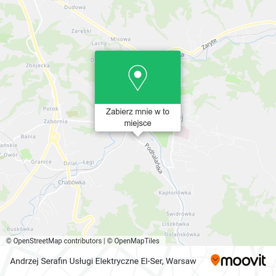 Mapa Andrzej Serafin Usługi Elektryczne El-Ser