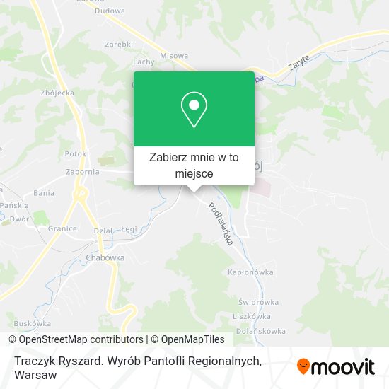 Mapa Traczyk Ryszard. Wyrób Pantofli Regionalnych