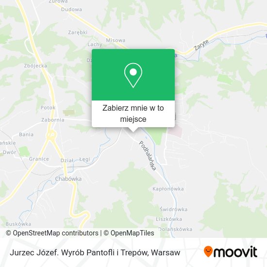 Mapa Jurzec Józef. Wyrób Pantofli i Trepów