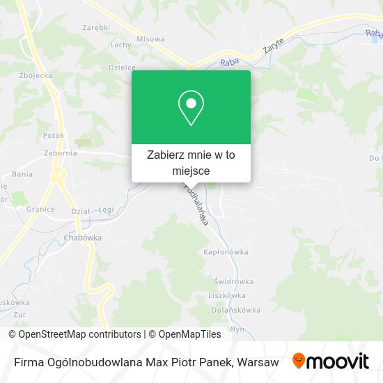 Mapa Firma Ogólnobudowlana Max Piotr Panek