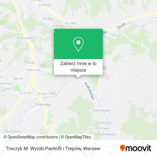 Mapa Traczyk M. Wyrób Pantofli i Trepów