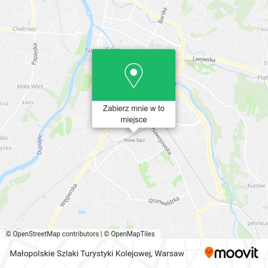 Mapa Małopolskie Szlaki Turystyki Kolejowej