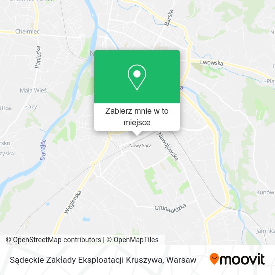 Mapa Sądeckie Zakłady Eksploatacji Kruszywa