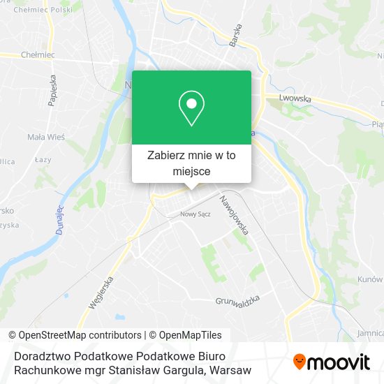 Mapa Doradztwo Podatkowe Podatkowe Biuro Rachunkowe mgr Stanisław Gargula