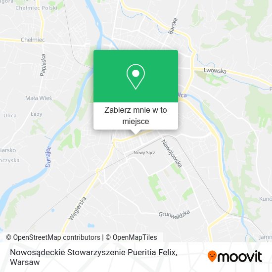 Mapa Nowosądeckie Stowarzyszenie Pueritia Felix