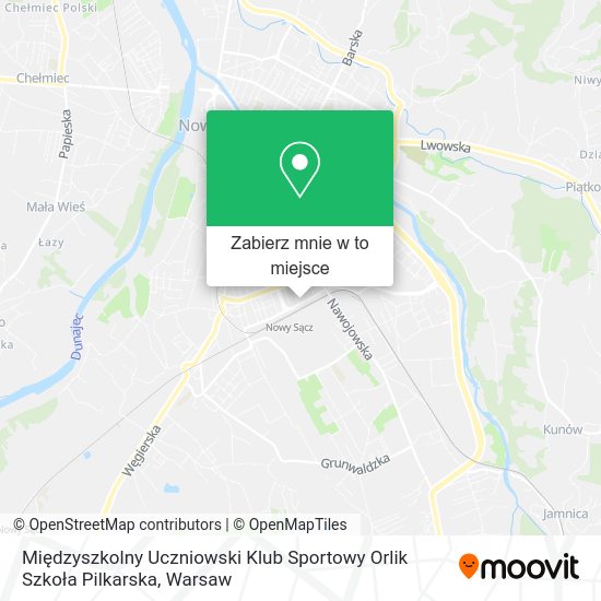 Mapa Międzyszkolny Uczniowski Klub Sportowy Orlik Szkoła Pilkarska