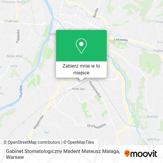 Mapa Gabinet Stomatologiczny Madent Mateusz Malaga