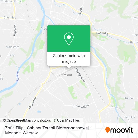 Mapa Zofia Filip - Gabinet Terapii Biorezonansowej - Monadit