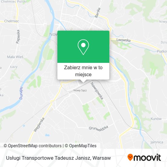 Mapa Usługi Transportowe Tadeusz Janisz