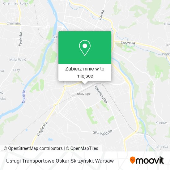 Mapa Usługi Transportowe Oskar Skrzyński