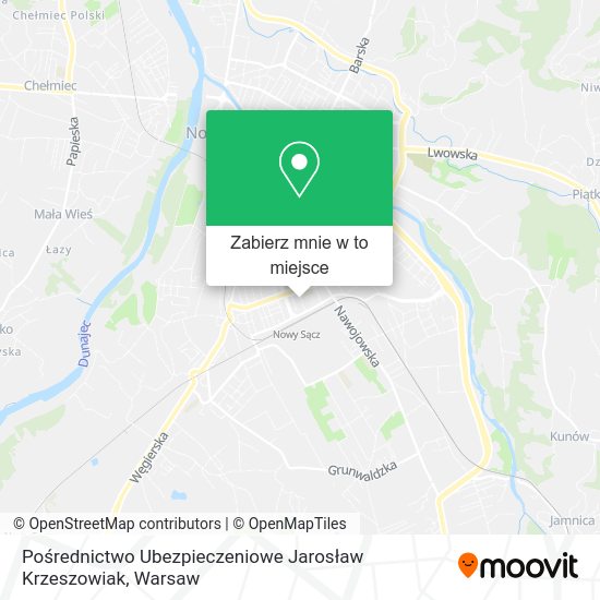 Mapa Pośrednictwo Ubezpieczeniowe Jarosław Krzeszowiak