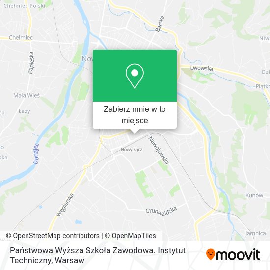 Mapa Państwowa Wyższa Szkoła Zawodowa. Instytut Techniczny