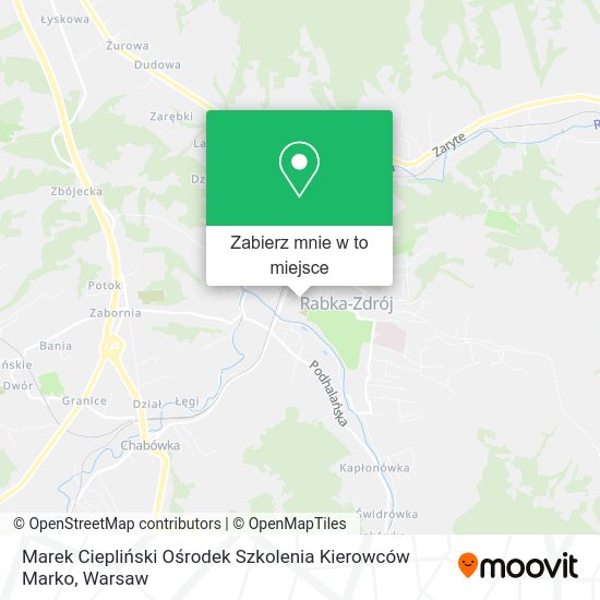 Mapa Marek Ciepliński Ośrodek Szkolenia Kierowców Marko