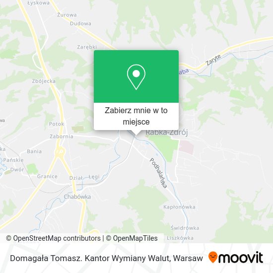 Mapa Domagała Tomasz. Kantor Wymiany Walut