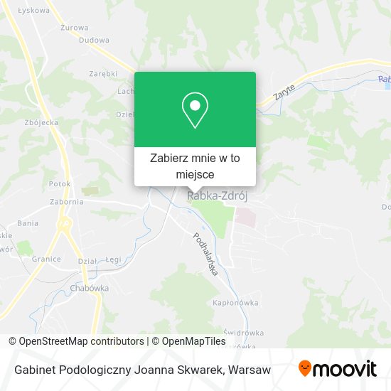 Mapa Gabinet Podologiczny Joanna Skwarek