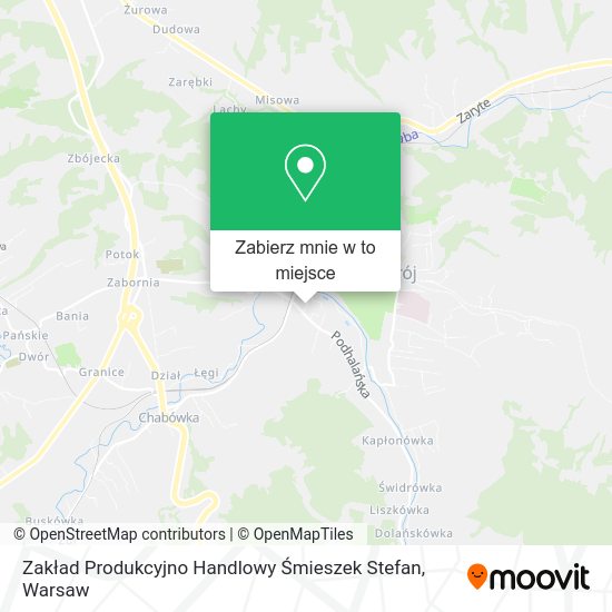 Mapa Zakład Produkcyjno Handlowy Śmieszek Stefan