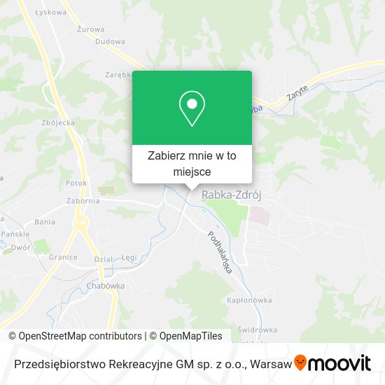 Mapa Przedsiębiorstwo Rekreacyjne GM sp. z o.o.