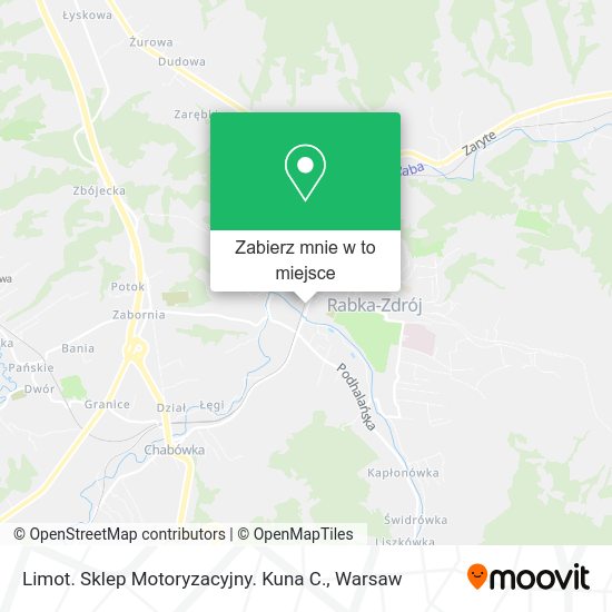 Mapa Limot. Sklep Motoryzacyjny. Kuna C.