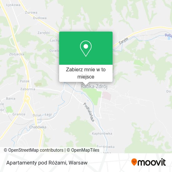 Mapa Apartamenty pod Różami