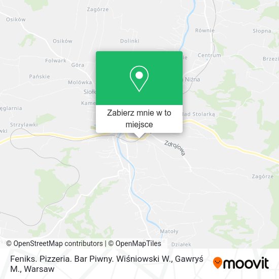 Mapa Feniks. Pizzeria. Bar Piwny. Wiśniowski W., Gawryś M.