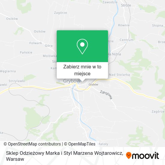 Mapa Sklep Odzieżowy Marka i Styl Marzena Wojtarowicz