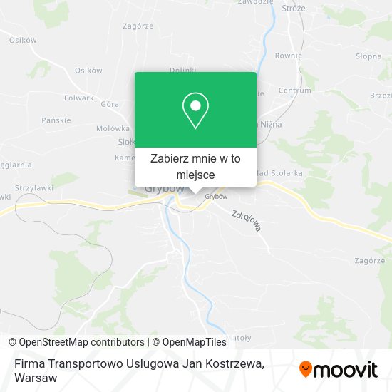 Mapa Firma Transportowo Uslugowa Jan Kostrzewa