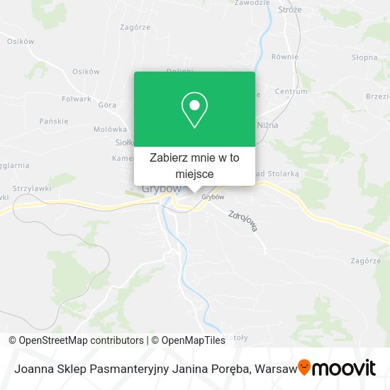 Mapa Joanna Sklep Pasmanteryjny Janina Poręba