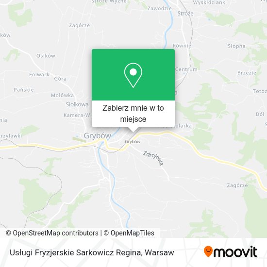 Mapa Usługi Fryzjerskie Sarkowicz Regina