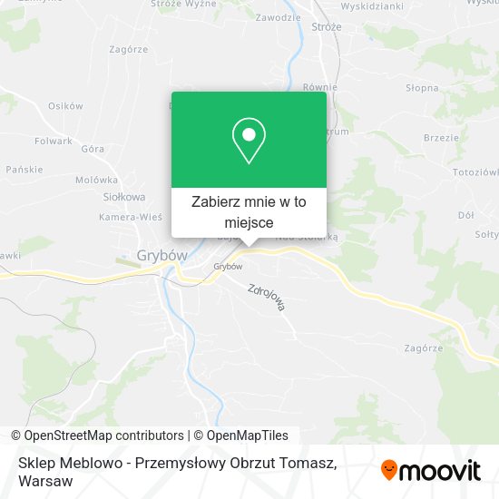 Mapa Sklep Meblowo - Przemysłowy Obrzut Tomasz