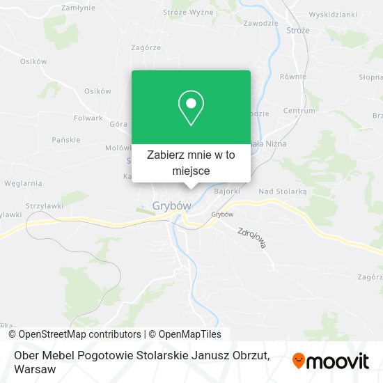 Mapa Ober Mebel Pogotowie Stolarskie Janusz Obrzut