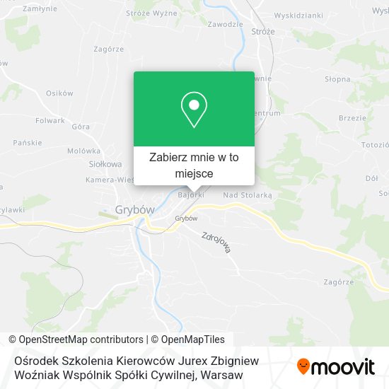 Mapa Ośrodek Szkolenia Kierowców Jurex Zbigniew Woźniak Wspólnik Spółki Cywilnej