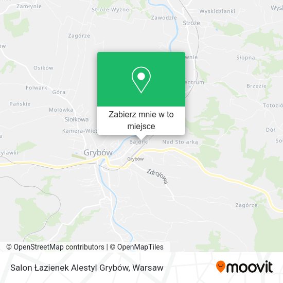 Mapa Salon Łazienek Alestyl Grybów