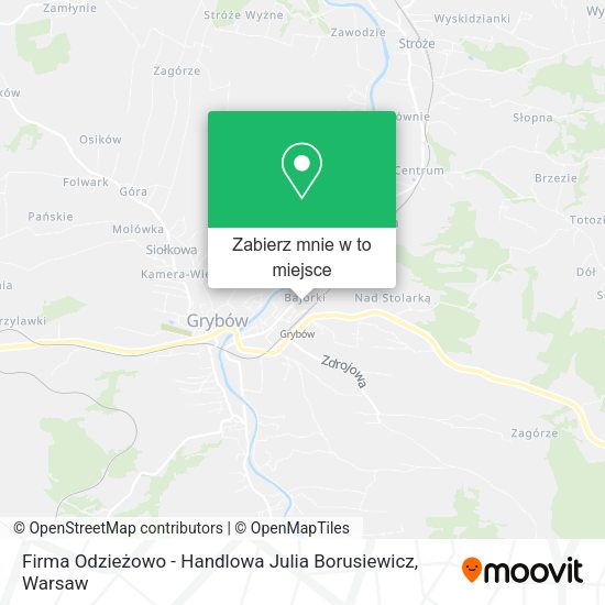 Mapa Firma Odzieżowo - Handlowa Julia Borusiewicz