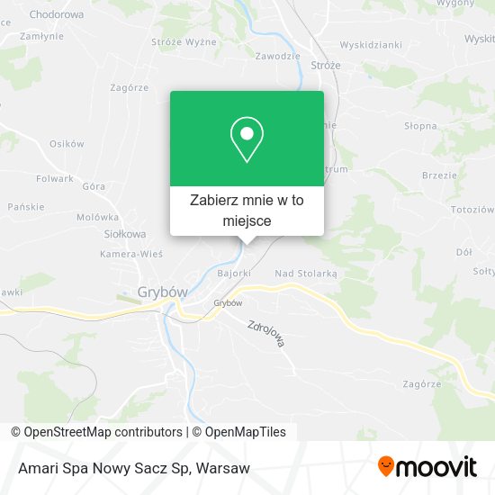 Mapa Amari Spa Nowy Sacz Sp