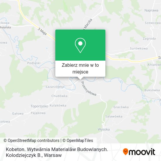 Mapa Kobeton. Wytwãrnia Materialãw Budowlanych. Kolodziejczyk B.