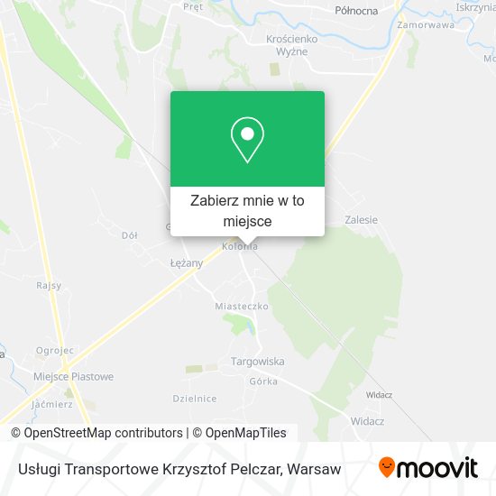 Mapa Usługi Transportowe Krzysztof Pelczar