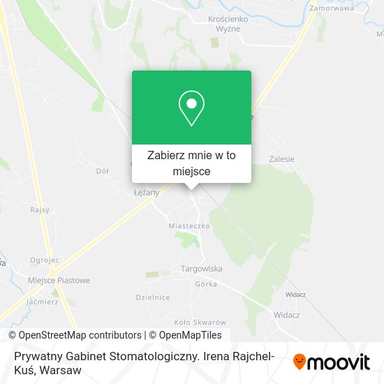 Mapa Prywatny Gabinet Stomatologiczny. Irena Rajchel-Kuś