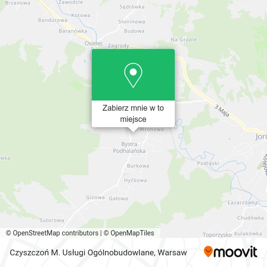 Mapa Czyszczoń M. Usługi Ogólnobudowlane