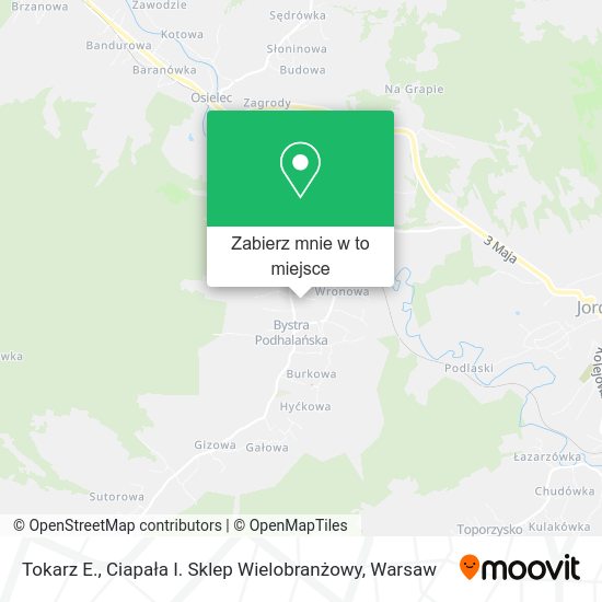 Mapa Tokarz E., Ciapała I. Sklep Wielobranżowy