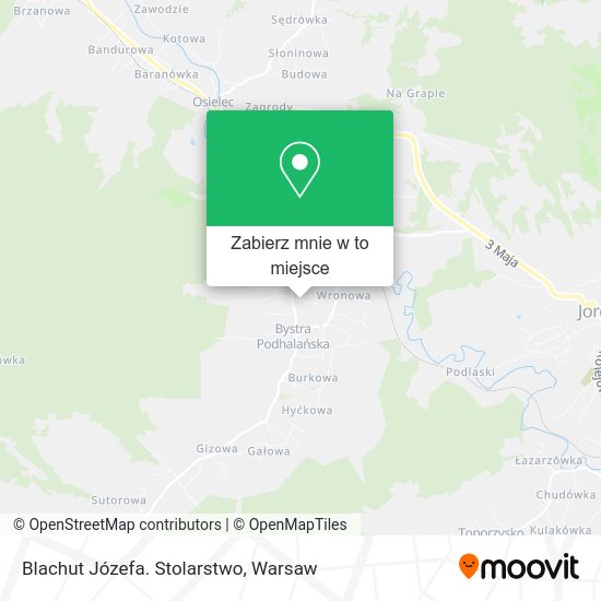 Mapa Blachut Józefa. Stolarstwo