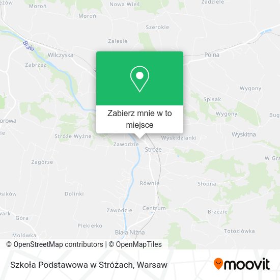 Mapa Szkoła Podstawowa w Stróżach