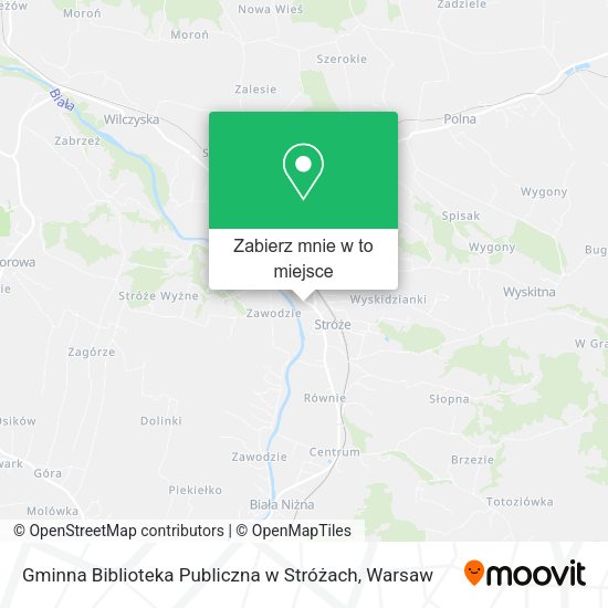 Mapa Gminna Biblioteka Publiczna w Stróżach