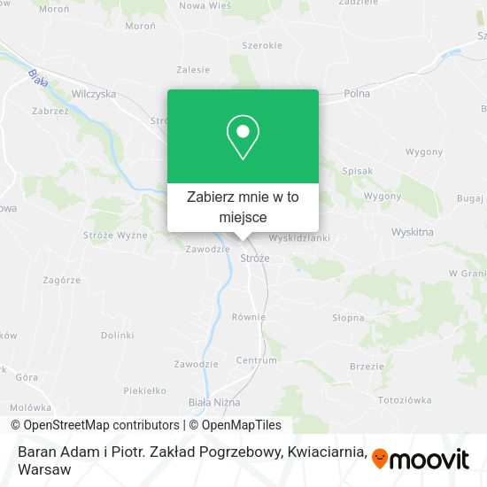 Mapa Baran Adam i Piotr. Zakład Pogrzebowy, Kwiaciarnia