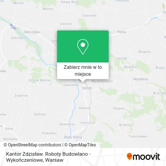 Mapa Kantor Zdzisław. Roboty Budowlano - Wykończeniowe