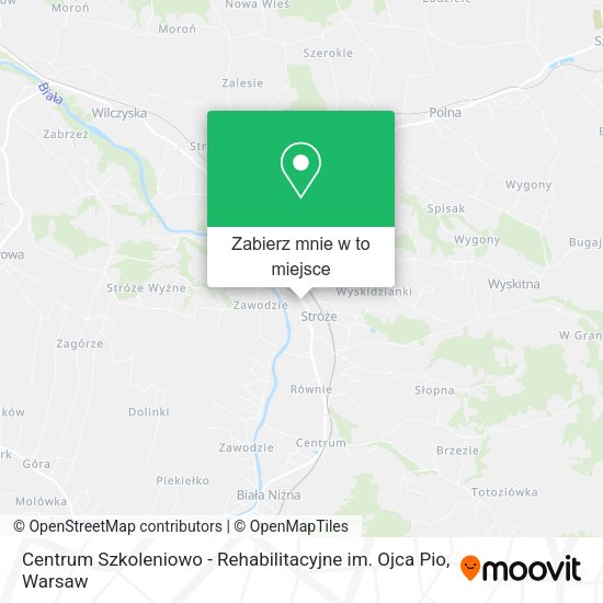 Mapa Centrum Szkoleniowo - Rehabilitacyjne im. Ojca Pio