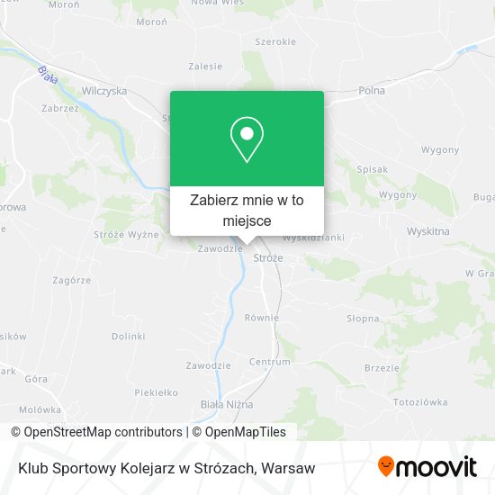 Mapa Klub Sportowy Kolejarz w Strózach